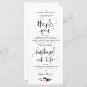 Thank you Place Setting Card for 結婚's Dinner v3 プログラム (正面/裏面)