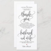 Thank you Place Setting Card for 結婚's Dinner v4 プログラム (正面/裏面)