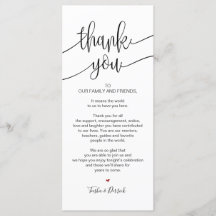 Thank you Place Setting Card for 結婚's Dinner v9