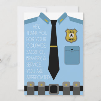Thank You Police Officer Card サンキューカード