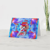 Thank You Poodle Greeting Card カード (正面)