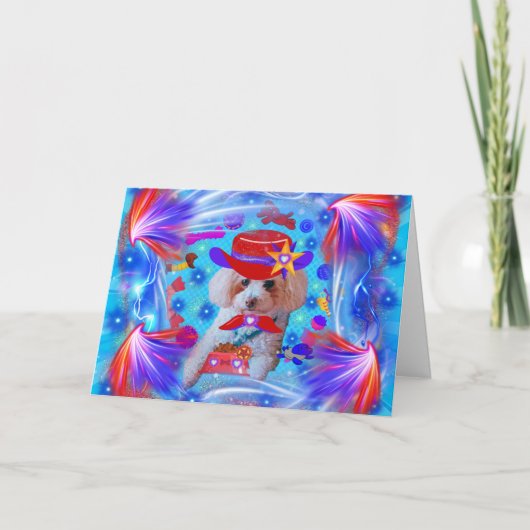 Thank You Poodle Greeting Card カード (正面)