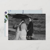 Thank You Post Card: Anemone & blue delphinium サンキューカード (正面/裏面)