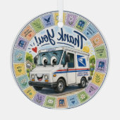 Thank you Postal Workers  ガラスオーナメント (裏面)