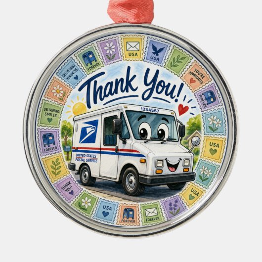 Thank you Postal Workers  メタルオーナメント (正面)