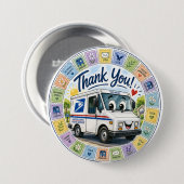 Thank you Postal Workers  缶バッジ (正面&裏面)