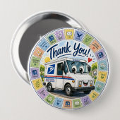 Thank you Postal Workers  缶バッジ (正面&裏面)