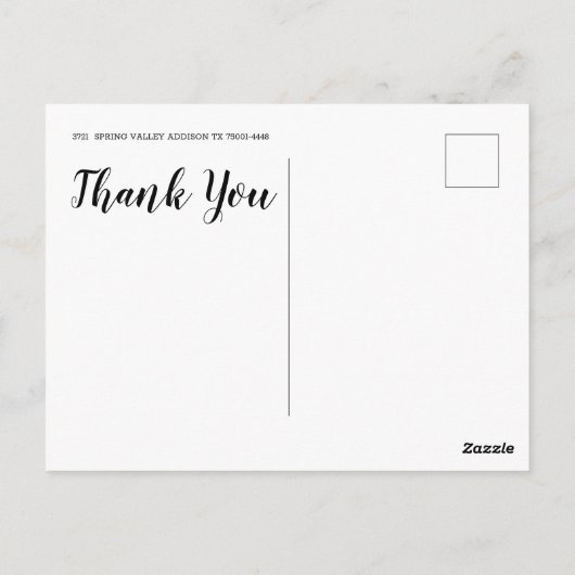 Thank You Postcard ポストカード (裏面)