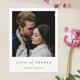 Thank You Postcard for 結婚's with カスタム Photo ポストカード