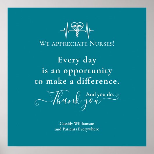 Thank You Poster Patient to Patient パーソナライズされた ポスター (正面)