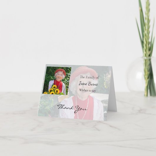 Thank You Presenting for Expression of悔やみや弔慰 サンキューカード (正面)