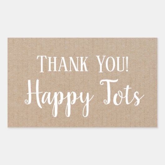 Thank you Product Hipster モダン Circle Craft 長方形シール (正面)