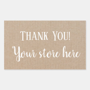 Thank you Product Hipster モダン Craft Sticker 長方形シール