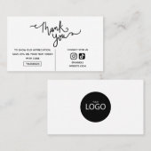 Thank You Promo Code 2025 Social Media Your Logo 名刺 (正面/裏面)