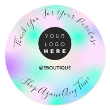 Thank You Purchase Boutique Logoピンクブルーアクア