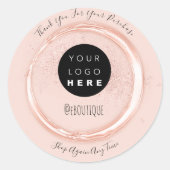 Thank You Purchase Boutique Logo手作りパウダー ラウンドシール (正面)
