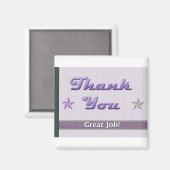 Thank You Purple ストライプ Stars and Stars マグネット (正面/裏面)