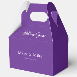 Thank You Purple Gable Favor Box for Any Occasion フェイバーボックス