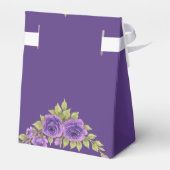 Thank You, Purple Mauve Flowers & White Wedding  フェイバーボックス (裏面サイド)