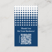  Thank You QR Code - Blue White Service Business ロイヤリティカード (正面)