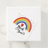 THank you Rainbow squareステッカーメッセージカード フェイバータグ (インサイチュ)