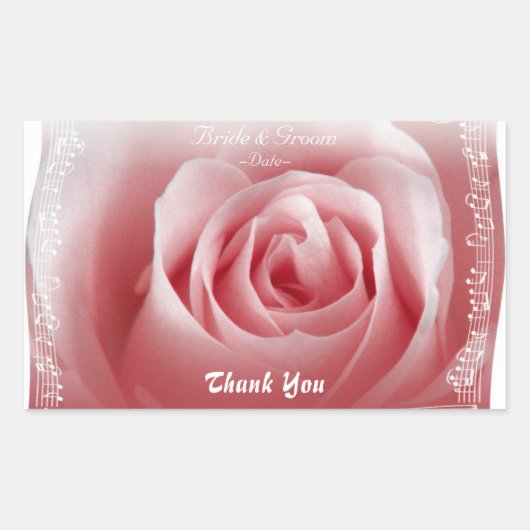 Thank You Rectangleステッカー 長方形シール (正面)