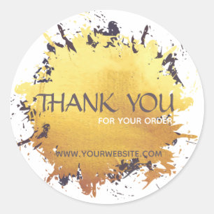 THANK YOU Round Businessステッカー ラウンドシール