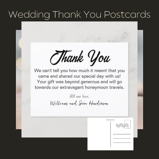 Thank You_sゲスト結婚Thank You Postcard ポストカード