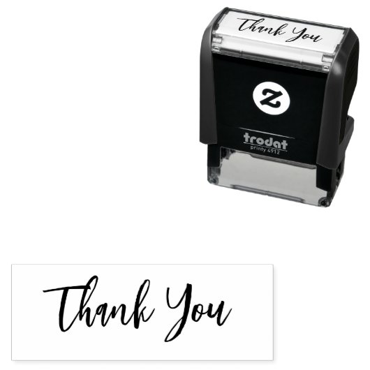 Thank You Scribble Script Text Template セルフインキングスタンプ (インサイチュ)