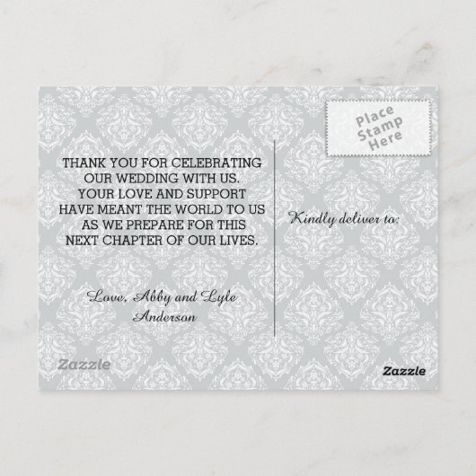 Thank You Script写真 – ありがとうはがき ポストカード (裏面)