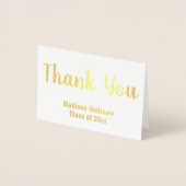 Thank You Script大学院名ゴールドフォイル 箔カード (正面)