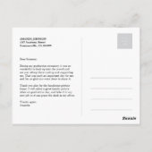 Thank You Script エレガント 5写真数々の卒業 ポストカード (裏面)