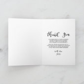 Thank You Script カジュアル Graduate Photo サンキューカード (内部)