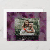 Thank You Script ファンシー Photo Bubble Frame Card サンキューカード (正面/裏面)