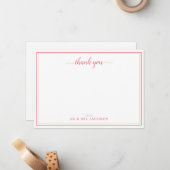 Thank You Script 結婚 Writhic's ノートカード (正面/裏面インサイチュ)