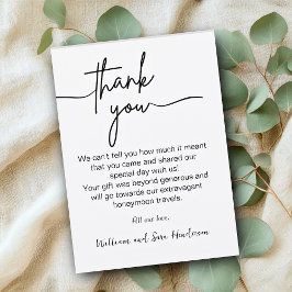 Thank You Script 結婚's Thank You Postcard ポストカード