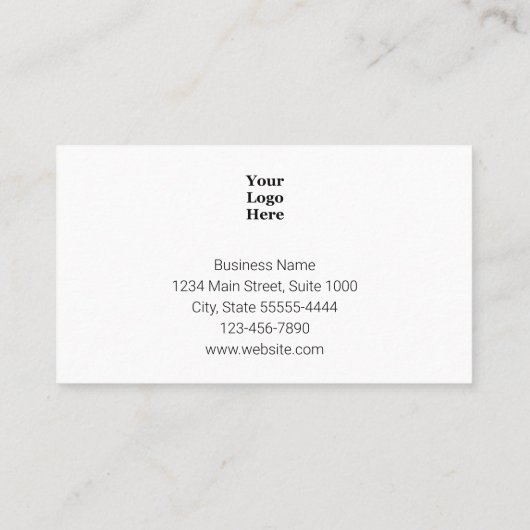 Thank You Script Black and White Businessロゴ 割引カード (裏面)