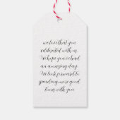 Thank You Script Black & White Photo 結婚's Gift ギフトタグ (裏面)