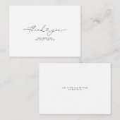 Thank You Script Heart Elegant 3,5"X2.5" ノートカード (正面/裏面)
