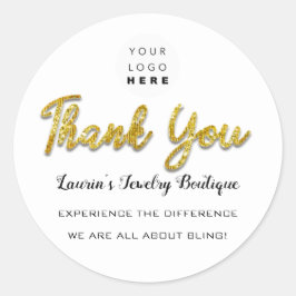 Thank You Script Name Shopくもの巣ロゴブティック ラウンドシール