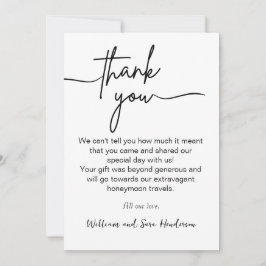 Thank You Script Wedding Photo Thank You Card サンキューカード