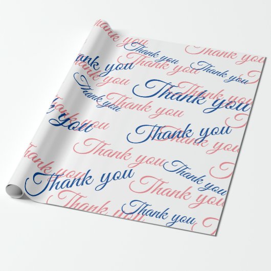 Thank You Script Wrapping Paper ラッピングペーパー (アンロールド)