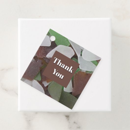 Thank You Sea Glass Photo 感謝してい Multipurpose フェイバータグ (インサイチュ)