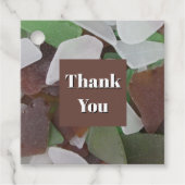 Thank You Sea Glass Photo 感謝してい Multipurpose フェイバータグ (正面)