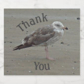Thank You Seagull 芸術的海鳥の感謝 ビールラベル (シングルラベル)
