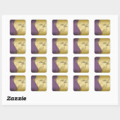 Thank You Seal - Classy Purple & 結婚金ゴールド スクエアシール (シート)