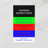 Thank you Shirt Clothing Instruction 名刺 (裏面)