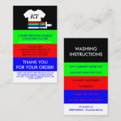 Thank you Shirt Clothing Instruction 名刺 (正面/裏面)