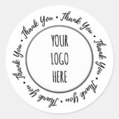Thank You Shopブランディング・ホワイト ラウンドシール (正面)