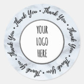 Thank You Shopブランディング・マーブルグレー ラウンドシール (正面)